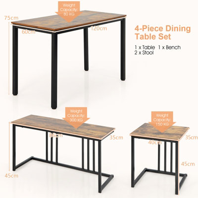 Work table store chair set