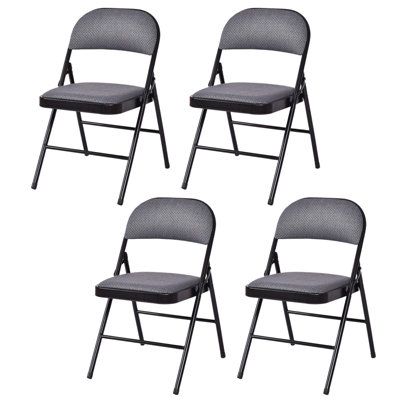 Costway 4-Piece Folding Fabric Steel Frame Chairs Set | DIY At B&Q