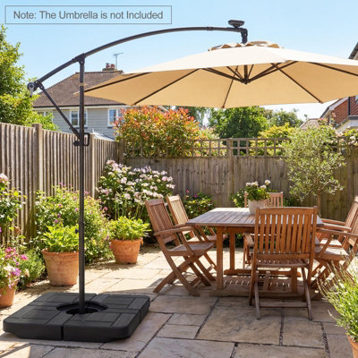 commercial patio umbrellar Giant Rectangular EZ-Lift Patio Umbrella