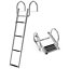 Costway 4-Step Pontoon Boat Ladder Folding Stainless Steel Rear Entry Inboard Ladder