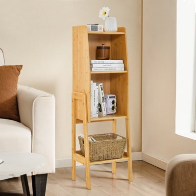 Tall bamboo bookcase discount