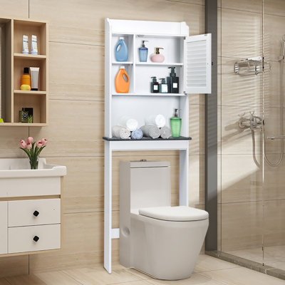 White above on sale toilet cabinet