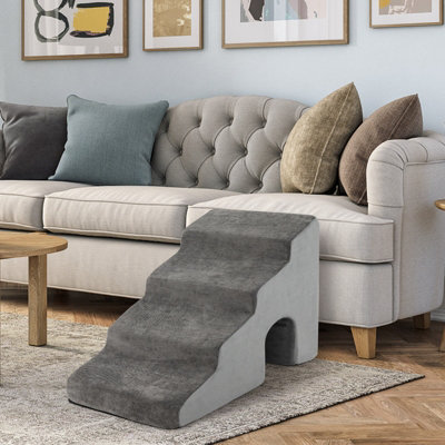 Costway 4-Tier Dog Stairs Foam Dog Ramp Non-Slip Pet Foam Ladder High-Density Sponge Price Comparisons | Compare The Build