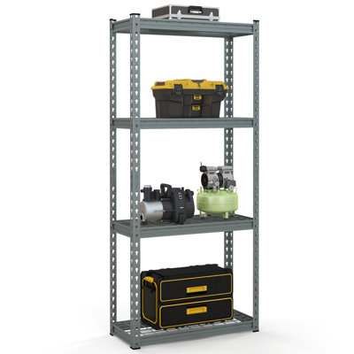 Costway 4-Tier Garage Storage Shelves Adjustable Heavy Duty Metal Storage Shelving Unit 71 x 31 x 152 cm