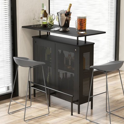 Bar table with deals cabinet