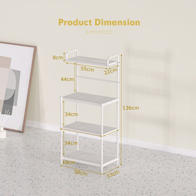 4 tier deals kitchen bakers rack