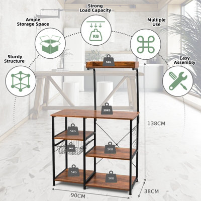 4 tier shop microwave stand