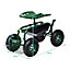 Costway 4-Wheel Rolling Garden Cart Work Seat Outdoor Heavy Duty Planting Cart
