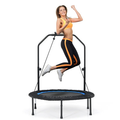 Mini exercise trampoline with handle hot sale