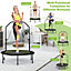 Costway 40" Mini Trampoline Foldable Fitness Trampoline with Height Adjustable Handle