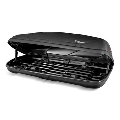 Costway 400L Car Roof Cargo Box SUVs Waterproof Carrier w/ Lock & Key Rooftop Cargo