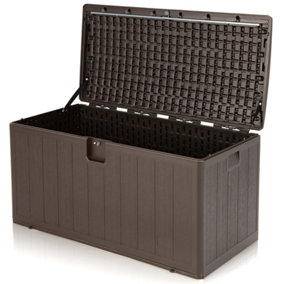 Costway 400L Outdoor Patio Deck Box Weather Resistant Storage Tools Bin Garden Container