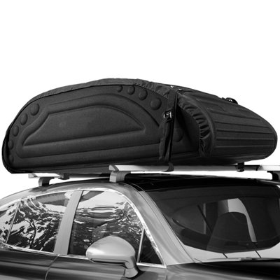 Costway 400L Waterproof Soft Shell Car Roof Bag Foldable Rooftop Cargo Carrier