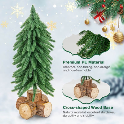 Costway 40cm Mini Artificial Tabletop Christmas Tree Xmas Tree ...