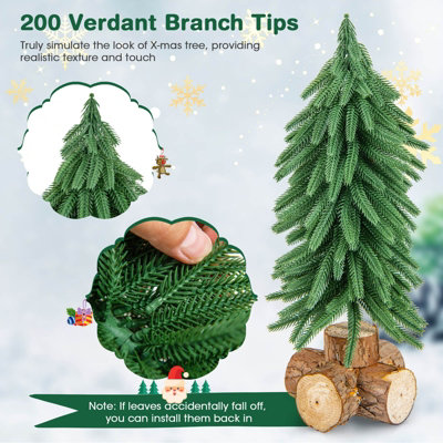 Costway 40cm Mini Artificial Tabletop Christmas Tree Xmas Tree ...