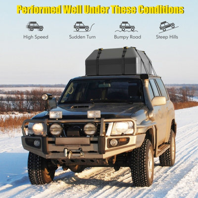 Costway 420L Large Car Roof Top Rack Luggage Carrier Bag Storage Bag Travel Waterproof
