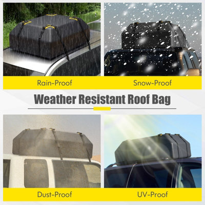 Costway 420L Large Car Roof Top Rack Luggage Carrier Bag Storage Bag Travel Waterproof - 4