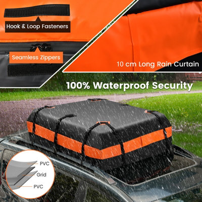 Costway 424L Large Car Roof Top Rack Luggage Carrier Bag Storage Bag Travel  Waterproof | DIY at Bu0026Q