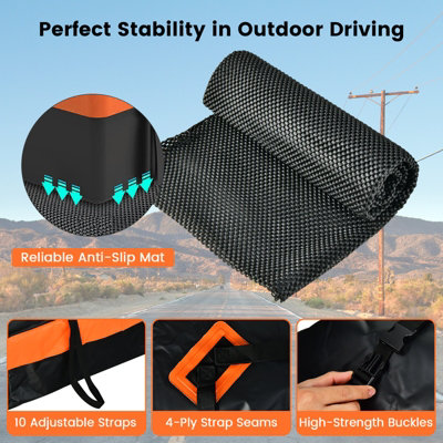 Costway 424L Large Car Roof Top Rack Luggage Carrier Bag Storage Bag Travel Waterproof - 5