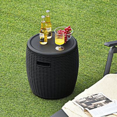 Costway 45L Outdoor Cooler Ice Box w Lid Side Handles Buckle
