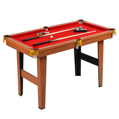 Costway 48" Billiards Table Indoor Pool Table Mini Snooker Game Set w/ Triangle Rack