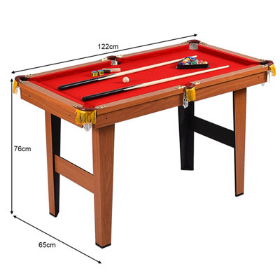 Costway 48" Billiards Table Indoor Pool Table Mini Snooker Game Set w/ Triangle Rack