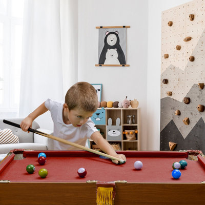Costway 48" Billiards Table Indoor Pool Table Mini Snooker Game Set w/ Triangle Rack - 3