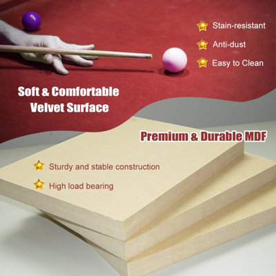 Costway 48" Billiards Table Indoor Pool Table Mini Snooker Game Set w/ Triangle Rack - 6