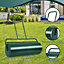 Costway 48L Steel Garden Lawn Roller Water Sand Filled Outdoor Grass Roller w/ Drain Plug