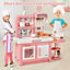 Costway 49PCS Kids Play Kitchen Children Pretend Role Play Toy Set Simulated Food Age 3+