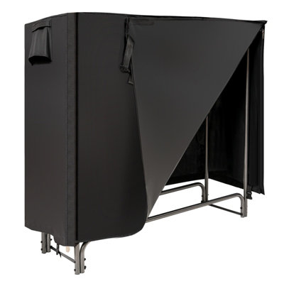 Costway 4FT Firewood Storage Log Rack Heavy Duty Iron Log Holder W/ Waterproof PVC Cover Price Comparisons | Compare The Build