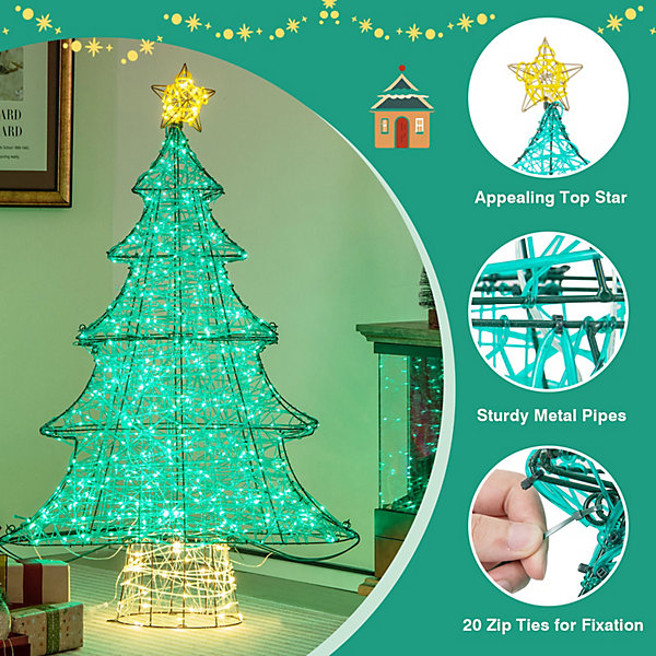 Costway 4FT Pre-lit Artificial Christmas Tree Xmas Tree Costway 4FT Pre-lit Artificial Christmas Tree Xmas Tree