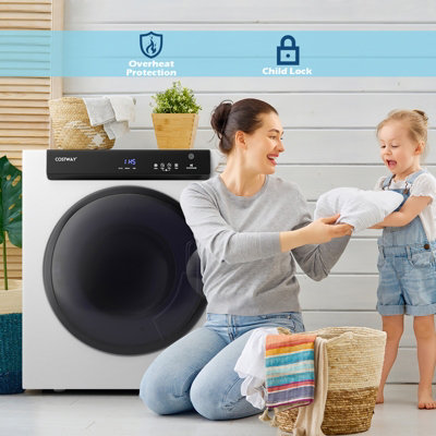 Costway 4KG Compact Dryer 1400W Electric Clothes Dryer Laundry Dryer 3 Heating Options - 9