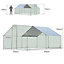 Costway 4M x 3M Chicken Coop Large Metal Spire-Shaped w/ Cover Walk-in Chicken Rabbits Ducks Cage