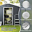 Costway 5.7 x 7.7 FT Outdoor Storage Shed Large Organizer House Galvanized Steel Base