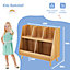 Costway 5-Cubby Kids Toy Storage Organizer Wooden Children Bookcase Bookshelf Cabinet