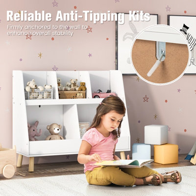 Bookshelf with toy bin online