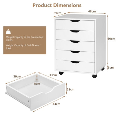 Rolling dresser on sale