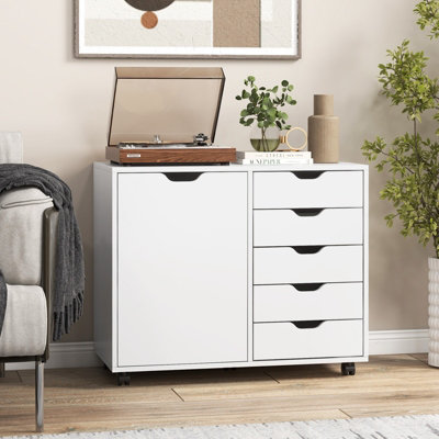 NEWBULIG 7-Drawer Mobile File Cabinet - Rolling Storage Organizer For Home Office