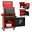 Costway 5-Drawer Rolling Tool Chest High Capacity Tool Storage Cabinet w/ Lockable Wheel