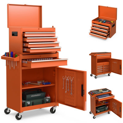 Mobile Tool Cart Dithoko 5-Drawer Rolling Tool Chest - Blue Storage ...