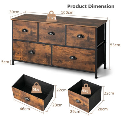 Drawers store 30cm wide