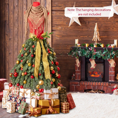 COSTWAY 5 FT Artificial Mannequin Tree Dress Form Xmas Tree w/ 248 Branch  Tips