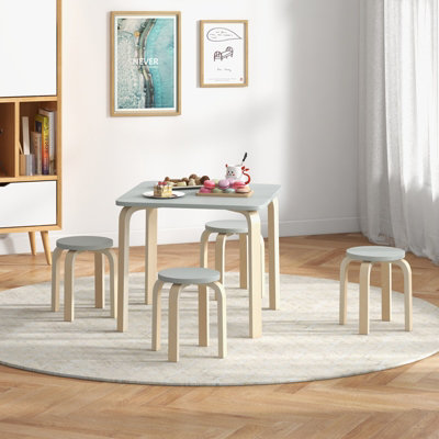 Kids table cheap and stool set