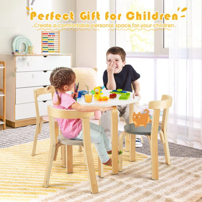 Childrens wooden table set hotsell