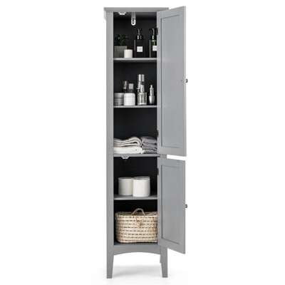 Costway 5-Tier Bathroom Freestanding High Cabinet Storage Cabinet Organizer w/ 2 Shelves Price Comparisons | Compare The Build