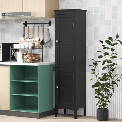 Tall slim store kitchen cabinet