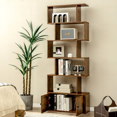 S shape deals bookshelf