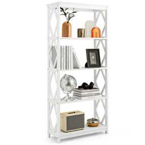 Costway 5-Tier Bookshelf Modern Bookcase Kitchen Bedroom Standing Display Rack
