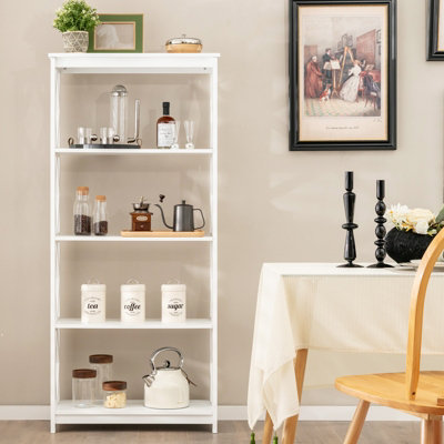 Costway 5-Tier Bookshelf Modern Bookcase Kitchen Bedroom Standing Display Rack - 7